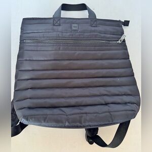 Think Royln Black Quilted Backpack Tote